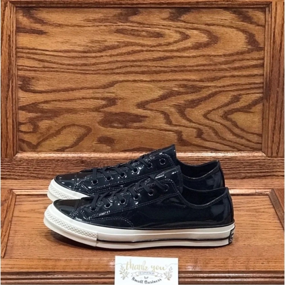 Converse Chuck 70 Ox Black Patent Leather Low Top Sneakers Size Womens 9